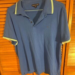 Michael Kors Blue Polo Shirt with Sporty Trim